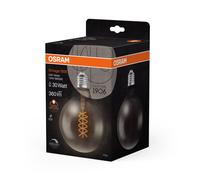 OSRAM Lámpara LED Vintage 1906 ahumada, 7,8 W, 360 lm, forma de globo con 125 mm de diámetro y casquillo E27, luz blanca cálida, filamento en espiral, regulable, vida útil de hasta 15 000 horas