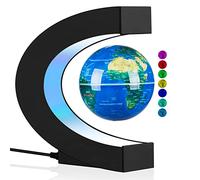 Globo Levitante con Luces LED, Multi-Color Cambiante Magnético Levitación Globo Giratorio Flotante Mapa del Mundo Globo Lámpara Oficina Escritorio Decoración Gadget para Amigo Regalos de Cumpleaños