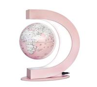 Globo levitante magnético con luz LED, rotación automática de 360°, for decoración de escritorio de oficina en casa, geniales dispositivos tecnológicos(Pink)