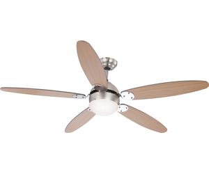 Globo Lighting Azura lámpara de techo con ventilador 1x60 W cromo-madera 0308