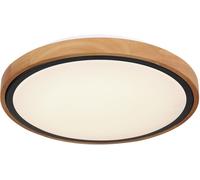 Globo Lighting Bruno plafón 1x12 W negro-madera-ópalo 41764-12