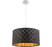 Globo Lámpara colgante Clark, negra/dorada, Ø 40 cm