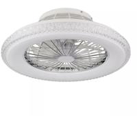 Globo Lighting Corusso lámpara de techo con ventilador 1x40 W blanco-cromo 03654