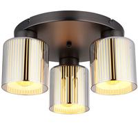 Globo Lighting Felicia lámpara de techo 3x60 W negro-ahumado 16056-3D
