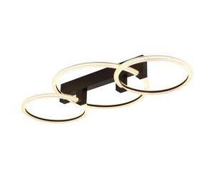 Globo Lighting Fletcher lámpara de techo 3x40 W negro-transparente 48050D2S