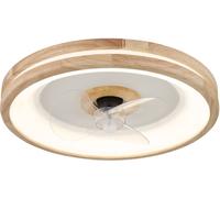Globo Lighting Gatian lámpara de techo con ventilador 1x30 W blanco-madera 03650