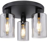 Globo Lighting Hadera lámpara de techo 3x60 W negro-ahumado 15465-3D