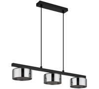 Globo Lighting Higgins lámpara colgante 3x6 W negro-humado 16055-3HS