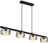 Globo Lighting Higgins lámpara colgante 4x6 W negro-humado 16055-4HS