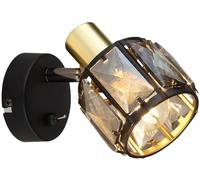 Globo Lighting Indiana lámpara de pared 1x40 W negro-ahumado-oro 54357-1B