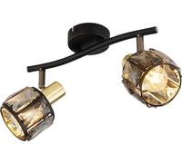 Globo Lighting Indiana lámpara de techo 2x40 W negro-ahumado-oro 54357-2B