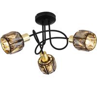 Globo Lighting Indiana lámpara de techo 3x40 W negro-ahumado-oro 54357-3B