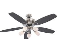 Globo Lighting Jerry lámpara de techo con ventilador 5x40 W blanco-gris-níquel 0337