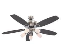 Globo Lighting Jerry lámpara de techo con ventilador 5x40 W blanco-gris-níquel 0337