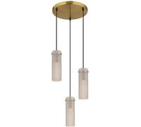 Globo Lighting Karolo lámpara colgante 3x40 W oro-ámbar 15775-3HR