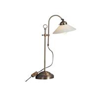 Globo Lighting - Lámpara LED de mesa (altura regulable, latón envejecido, pantalla de cristal orientable)
