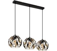 Globo Lighting Mika lámpara colgante 3x25 W negro 15759-3H
