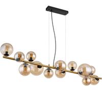 Globo Lighting Riha lámpara colgante x3.5 W negro-latón-ámbar 56135-13H