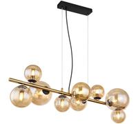 Globo Lighting Riha lámpara colgante x3.5 W negro-latón-ámbar 56135-9H