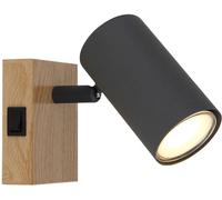 Globo Lighting Robby lámpara de pared 1x25 W madera-grafito 57911-1G
