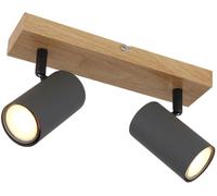 Globo Lighting Robby lámpara de techo 2x35 W madera-grafito 57911-2G