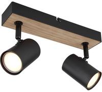 Globo Lighting Robby lámpara de techo 2x35 W negro-madera 57911-2BW