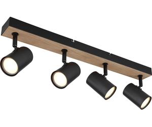Globo Lighting Robby lámpara de techo 4x35 W negro-madera 57911-4BW