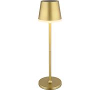 Globo Lámpara LED solar de metal dorado, altura 41 cm, IP44