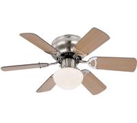 Globo Lighting Ugo lámpara de techo con ventilador 1x60 W blanco-madera-níquel 0307