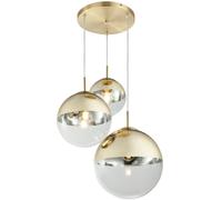 Globo Lighting Varus lámpara colgante 3x40 W transparente-oro 15855-3