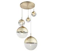 Globo Lighting Varus lámpara colgante 5x40 W transparente-oro 15855-5