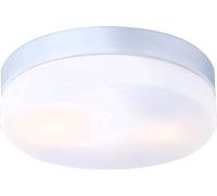 Globo Lighting Vranos plafón exterior 2x60 W plata-vidrio opalino 32112