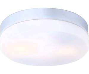 Globo Lighting Vranos plafón exterior 2x60 W plata-vidrio opalino 32112