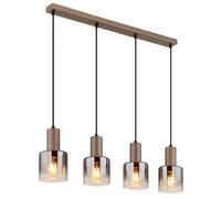 Globo Lighting Walton lámpara colgante 4x40 W humado-marrón 54318-4H