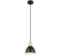 Globo Lighting Wiho lámpara colgante 1x40 W negro-madera 54018HS