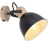Globo Lighting Wiho lámpara de pared 1x40 W negro-madera 54018-1S