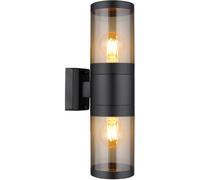 Globo Lighting Xeloo lámpara de pared para exteriores 2x60 W negro-ahumado 32014-2BS