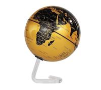 Globo luminoso de 5.9 pulgadas de diámetro, globo mundial de rotación automática con base transparente, globo decorativo educativo para uso doméstico y de oficina