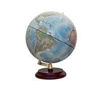 Globo Magallanes Vasa con mapa político o laminado a mano, independiente sin meridiano de 32 cm de diámetro, globo con pie de madera marrón rojizo escala 1:40.000.000 32 cm