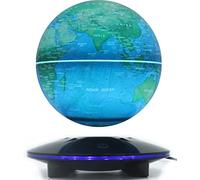 Globo Magnético Levitante, 6 Pulgadas Globo flotante LED con mapa del mundo, rotación automática suspendido en el aire con control táctil para la decoración del escritorio de la oficina en casa