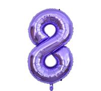 Globo morado del número 8 de 40 pulgadas