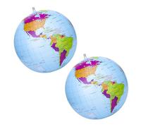 Globo Mundial Inflable,2PCS Pelota Inflable Globo Terráqueo Resistente con el Mundo Tierra PVC Fácil de Inflar y Plegable para Geográfico Educativo para la Escuela el Juego y los Juegos Educativos