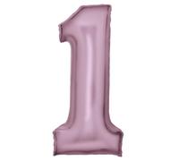 Globo N34 de seda con número grande, 86 cm, color rosa pastel