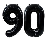 Globo negro de 40 pulgadas, con números 30, globos negros, 30 globos decorativos para cumpleaños, 30 globos gigantes de helio, 30 globos gigantes, decoración de fiestas, bodas, cumpleaños número 30