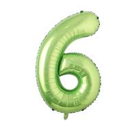 Globo número 6 verde claro de 40 pulgadas