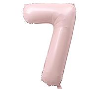 Globo número 7 rosa bebé, helio 7, globo de cumpleaños número para 7, decoración de cumpleaños de 40 pulgadas, 101 cm, color rosa bebé 7