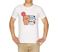 Globo Oso Y Panda Bubu Dudu Camiseta Hombre Blanco
