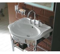 Globo Paestum lavabo 71x57 cm semicircular clásico-empotrado blanco PA006.BI