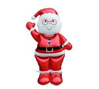 Globo Papá Noel Pie, 3D Papá Noel XXL Grande Globos para Decoración Navideña, Globo de Aluminio para Decoración de Fiestas Navideñas