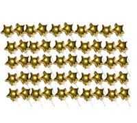 Globo pequeño de 5 pulgadas (4 pulgadas cuando está inflado) con barra de 3 1/2 pulgadas, 50 unidades